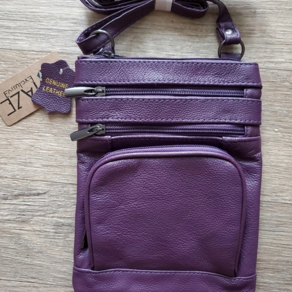 Leather Crossbody bag MAZE Exclusive New in purple womens / unisex